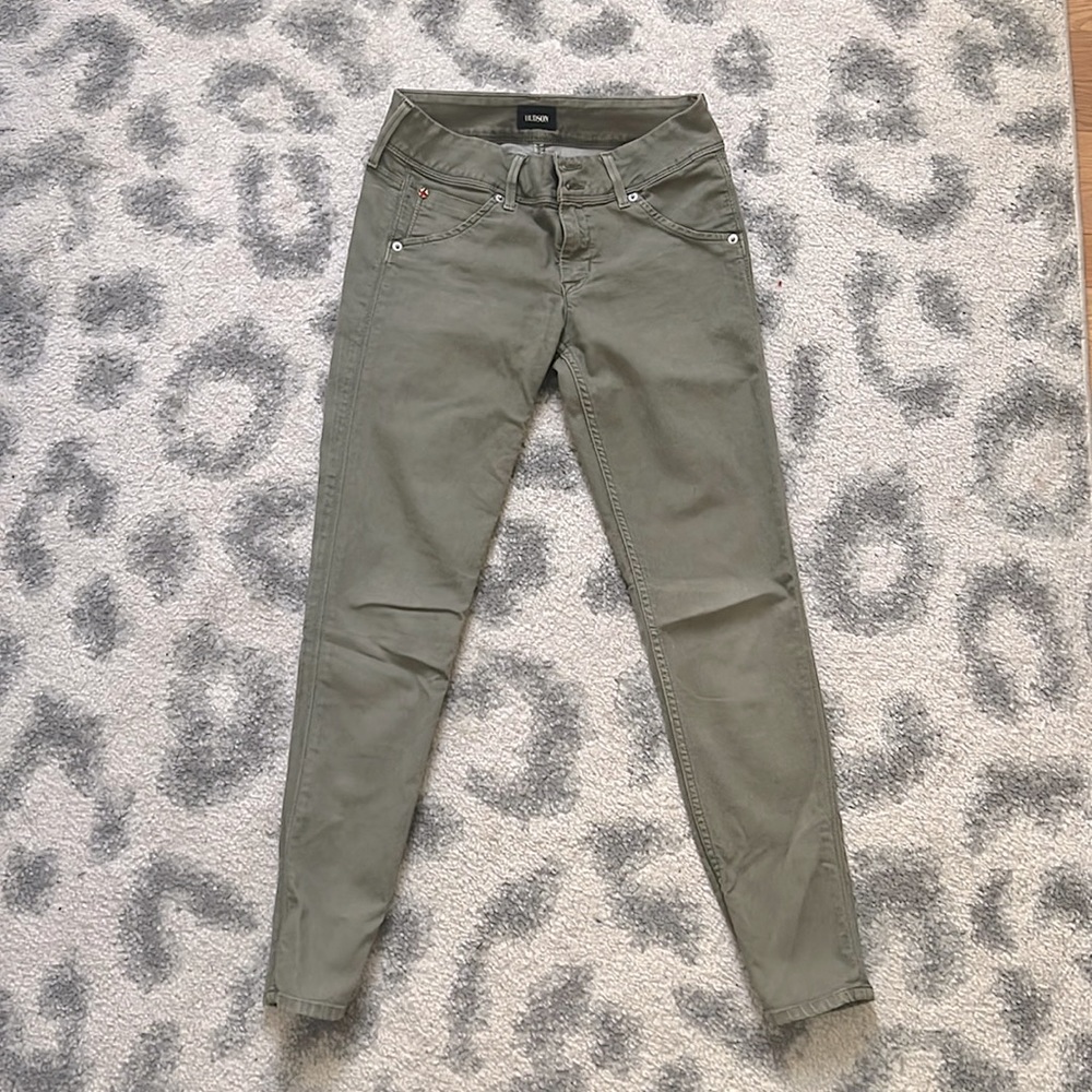 Hudson Skinny Jeans - Olive Green